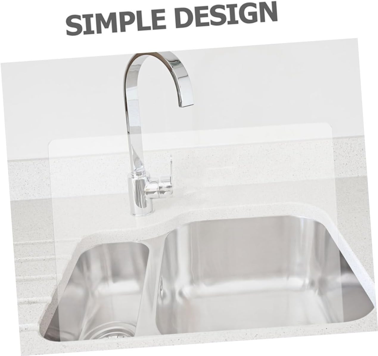 Amosfun Kitchen Sink Splashing Plate Sink Dish Washing Baffle Board Acrylic Water Guards