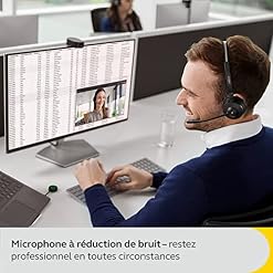 Jabra Engage 55 – Micro-casque stéréo sans fil avec adaptateur DECT USB-A Link 400, Microphone à réduction de bruit – Portée étendue et base de chargement – Certifié MS Teams – Noir - Les Beatles, Paul McCartney, John Lennon, RIngo Starr, George Harrison Jabra Engage 55 - Micro-casque stéréo sans fil avec adaptateur DECT USB-A Link 400, Microphone à réduction de bruit - Portée étendue et base de chargement - Certifié MS Teams - Noir – Image 5