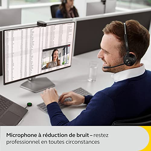 Jabra Engage 55 – Micro-casque stéréo sans fil avec adaptateur DECT USB-A Link 400, Microphone à réduction de bruit – Portée étendue et base de chargement – Certifié MS Teams – Noir - Les Beatles, Paul McCartney, John Lennon, RIngo Starr, George Harrison Jabra Engage 55 - Micro-casque stéréo sans fil avec adaptateur DECT USB-A Link 400, Microphone à réduction de bruit - Portée étendue et base de chargement - Certifié MS Teams - Noir – Image 6
