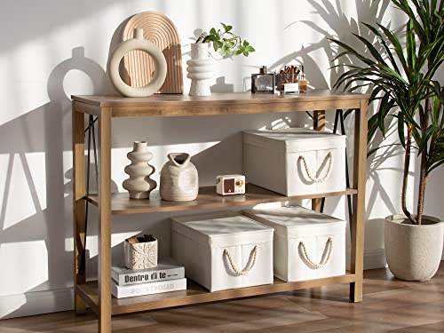 image for StorageWorks Storage Bins with Lids, Decorative Storage Boxes with Lid