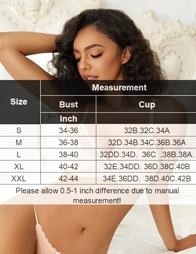 Image of Avidlove Lace Bras for Women Sheer Balconette Underwire Unlined Everyday Bras Lingerie