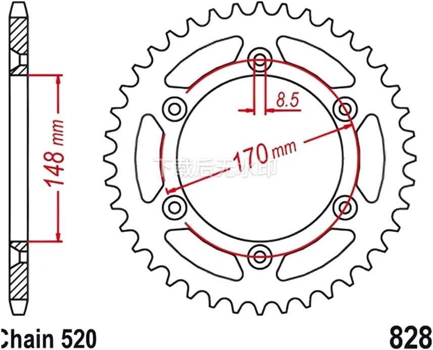 DR800S DR750S B1988-1990用オートバイフロントリアスプロケットキット