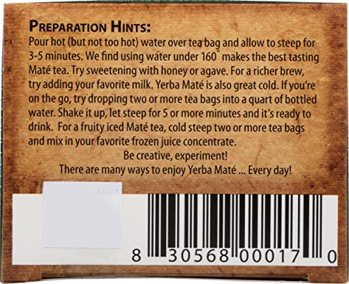 The Mate Factor Organic Yerba Mate Dark Roast - 20 Tea Bags #TOP2