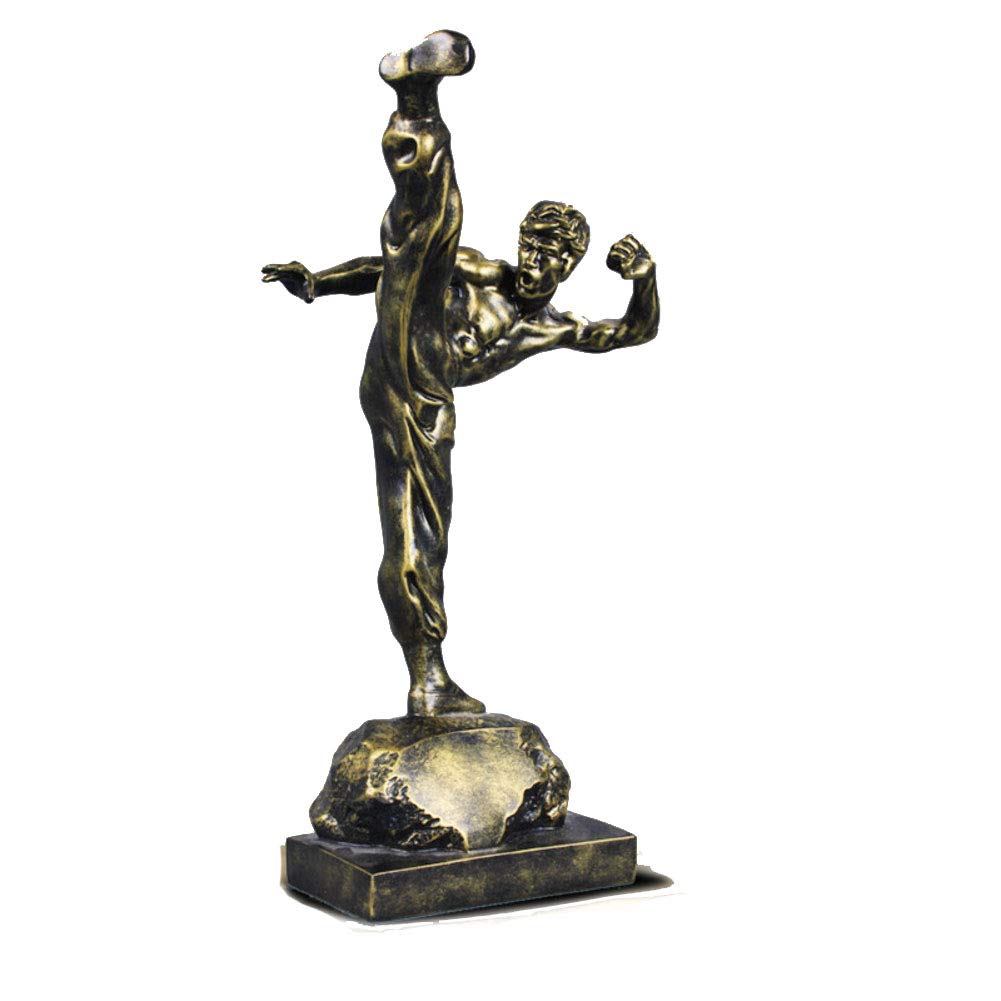 TriGold Bruce Lee Resin Sculpture, Modern Home Decor, Handmade Figure Statue for Living Room Office Desktop