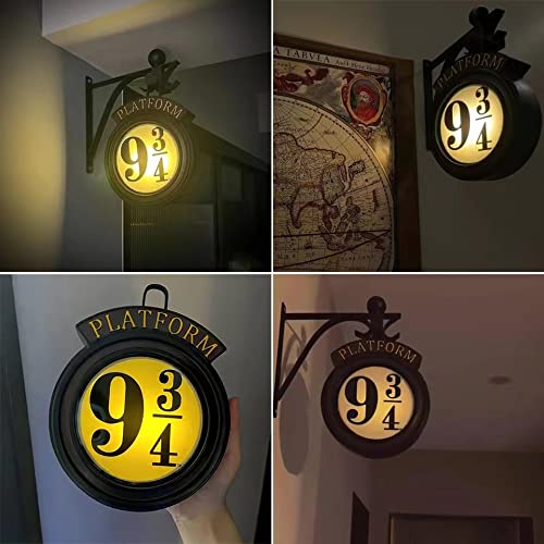 DALUHE Harry-Potter Hanging Wall Light, 9 3/4 Movie Character Night Light, Children's Decoration, Black, Red, 18 x 13 cm - Image 4