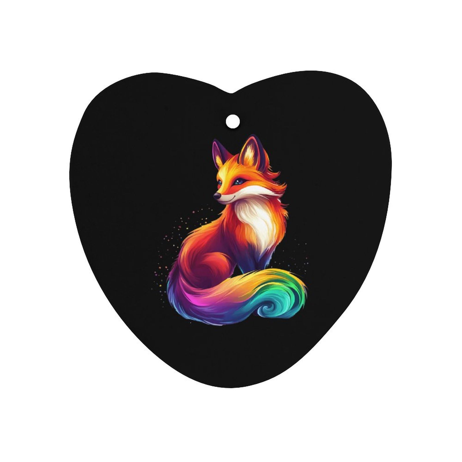 Colorful Fox Car Air Freshener Hanging Aromatherapy Tablets for Car Accessories Love form