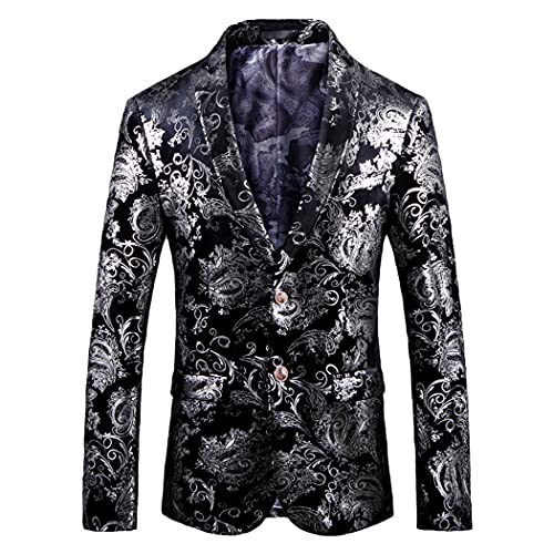 Veste de costume pour homme dorée coupe ajustée blazer de fête M
