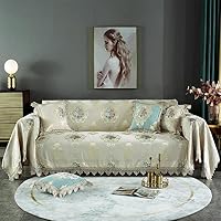 YEARLY Plüsch Sofabezug – Beige, 90x160 Cm, Gesteppt, Rutschfest, Als Haustierschutz Fürs Wohnzimmer