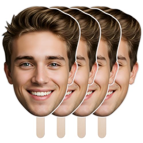 EnjoyView Custom Big Head Cutout on a Stick, 6' to 48' Personalized Face Cutouts for Birthday, Party...