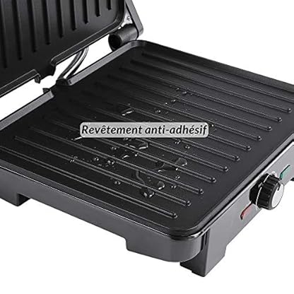 MONZANA® Kontaktgrill XL 180° Klappbar Antihaftbeschichtung Cool-Touch-Griff Küche Tischgrill Sandwich Maker Elektrogrill Panini Toaster Raclette – Bild 4