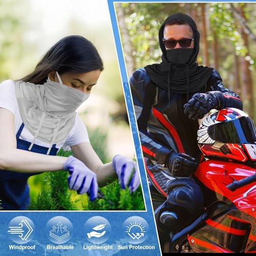Image of Funtery Summer Cooling Balaclava Mask, UV Protection Hood Mask Breathable Cycling Face Cover Full Head Scarf for Men Women