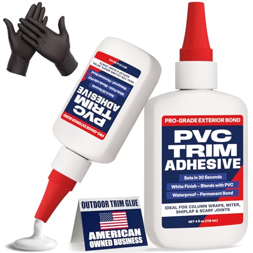 [2 Pack] PVC Trim Glue – Fast-Bonding PVC Adhesive...