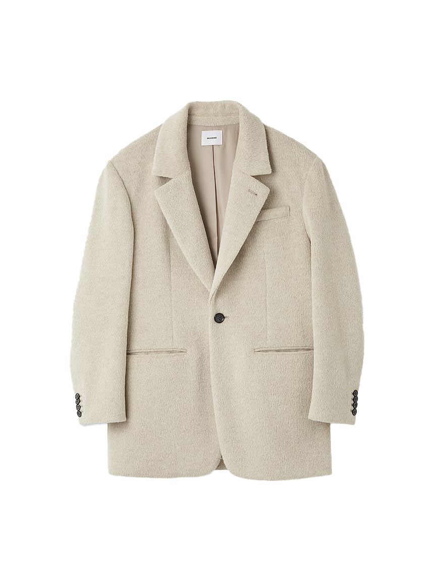 Amazon | [ミースロエ] シャギーシングルジャケット MWFJ255044LBEG0