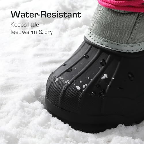 DREAM PAIRS Boys & Girls Waterproof Winter Snow Boots for Little Kid/Big Kid4