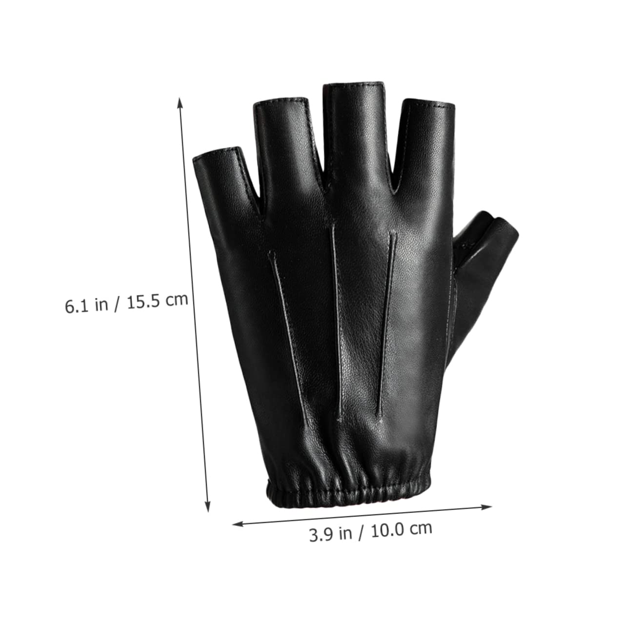 YARNOW 5pares Guantes De Fitness Reutilizables De Piel PU para Ciclismo y Pesca Guantes De Dedos Cortos Antideslizantes y Transpirables Actividades Al Aire