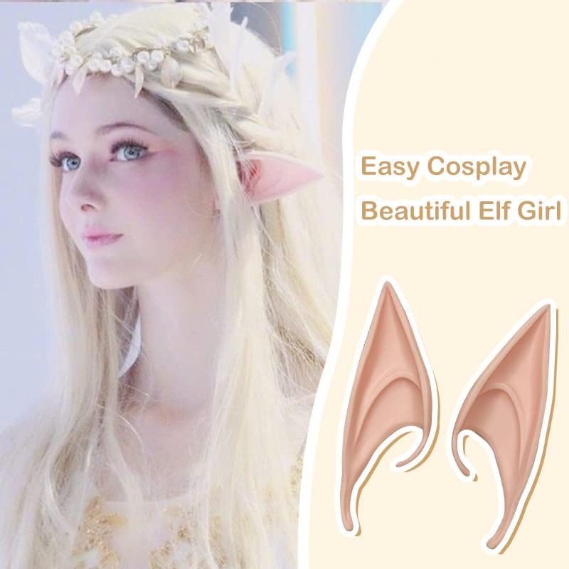 COOLJOY Cosplay Fairy Pixie Elf Ears Accessories Halloween Party Anime Party Costume Accessories