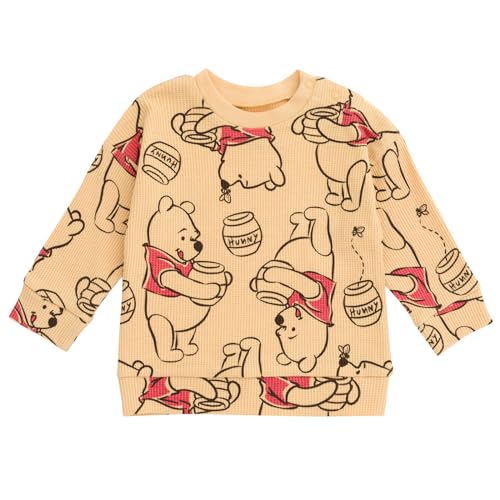 Image of Disney Boys' Loungewear Waffle Knit Sweatshirt and Pants Set for Baby & Kids