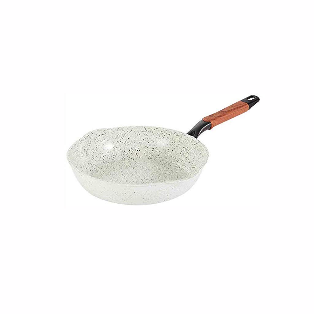 HBJWOV Aluminum Frying Pan-Ceramic Non-stick Pan Steak 26CM Die-cast Thickening Gas Induction Cooker General