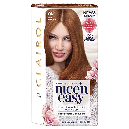 Clairol Nice'n Easy Permanent Hair Color, 6R Light Auburn, 1 Count