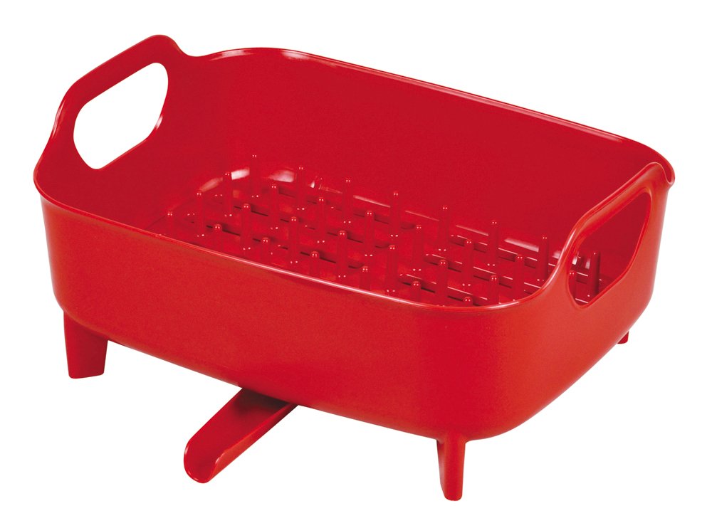 Pearl Metal HB-1321 Tableware Drainer Basket, Red, Made in Japan