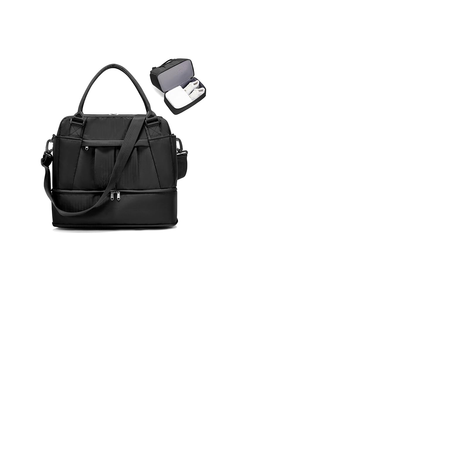 HPLQQ Weekender Reisetasche Damen Sporttasche Ryanair & Easyjet Handgepäck Tasche Kliniktasche Travel Duffle Bag Schwimmtasche Trainingstasche mit Schuhfach für Flugzeug Reisen