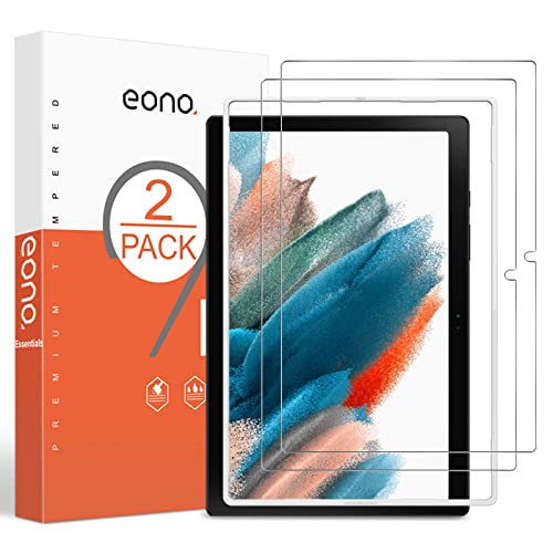 Amazon Brand - Eono Protector de Pantalla para Samsung Galaxy Tab A8 2021, Cristal Templado Samsung Galaxy Tab A8, 9H Dureza, Sin Burbujas, 2 Piezas Cover