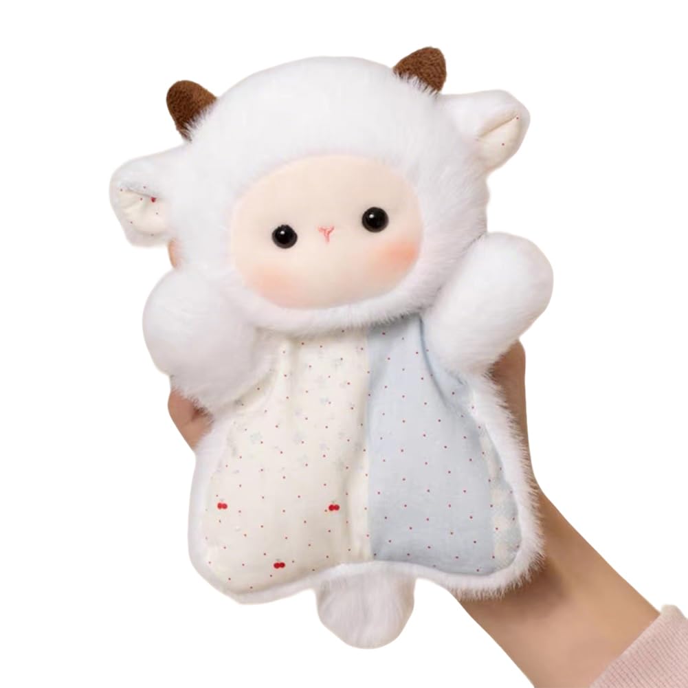 HAUZMLL Cuddly Lamb Bean Bag Plush, Soft Stuffed Animal for Teens & Adults, Soothing Comfort Toy for Sleep, Snuggle & Stress Relief