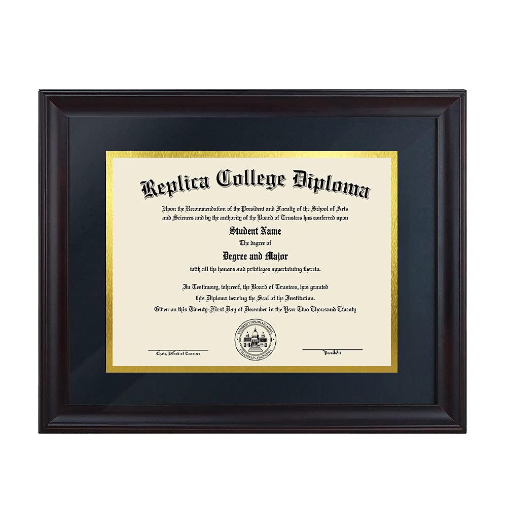 BHealthLife 11x14 Diploma Wood Frame Certificate Photo Display 8.5x11