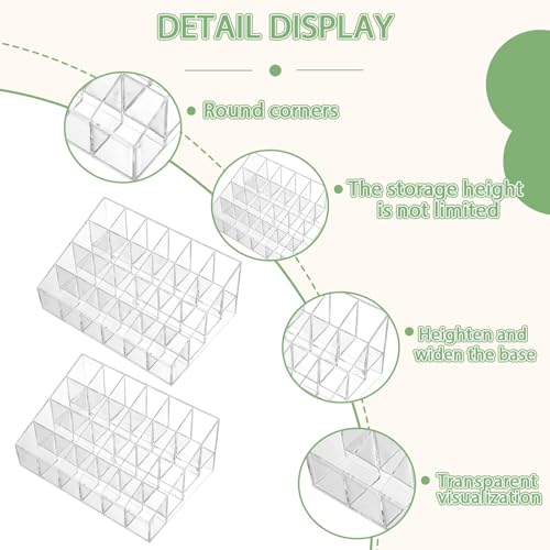 Image of 2Pack Essential Oil Holder,24Slots Plastics Essential Oil Storage,for Bottles Perfumes and Nail Polish Shelf,Essential Oil Organizer,Makeup Storage Rack