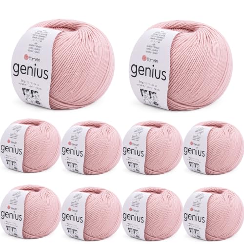 Image of YarnArt Genius Soft Cotton Blend Yarn, 10 Pack (1.76 oz / 174 Yds)