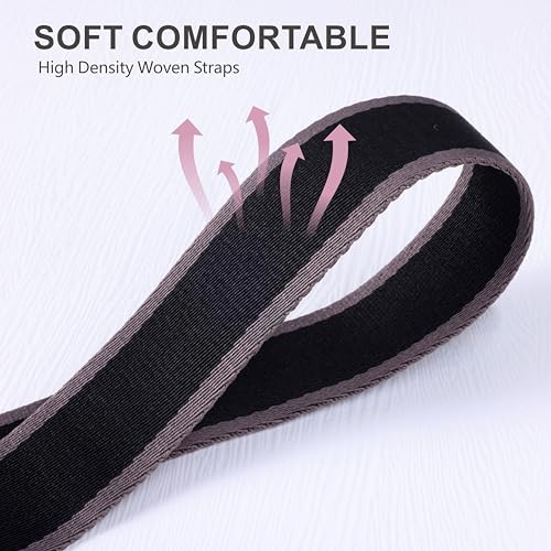 Image of Padwa Lifestyle Adjustable Camera Strap - 1.5 inch Full Grain Leather Ends Camera Straps for Photographers, Adjustable Neck Shoulder & Crossbody Cotton Strap Quick Release for Cameras and Binoculars