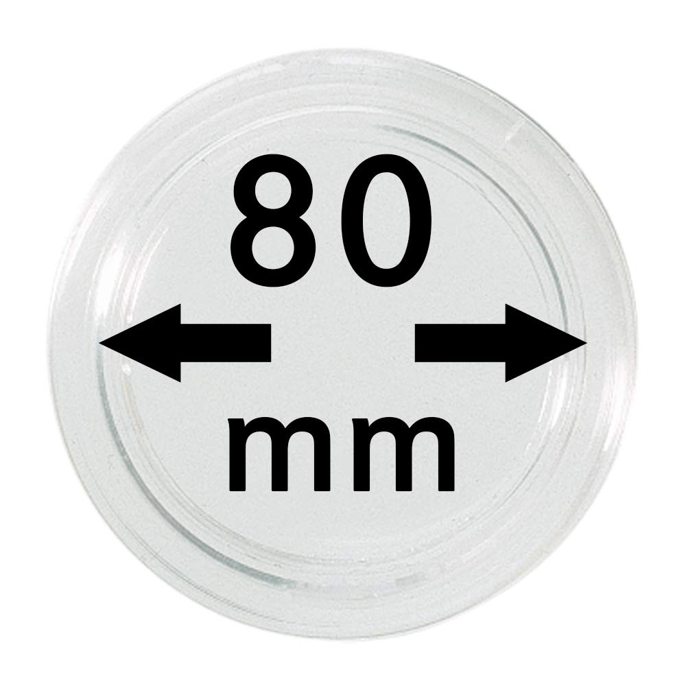 LINDNER Das Original Kapsułki na monety Ø wewnętrzna 80 mm, wysokość wewnętrzna 5,7 mm, każda sztuka