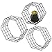 MyGift Black Metal Wall Mounted Crystal Display Shelf, Modern Wire Decorative Floating Shelves for Bedroom Living Room Office, Set of 3