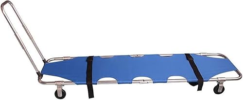 PRWERIF Estirador portátil de primeros auxilios, aleación de aluminio ligera de 4 ruedas, para hospitales deportivos, lugares ambulancia