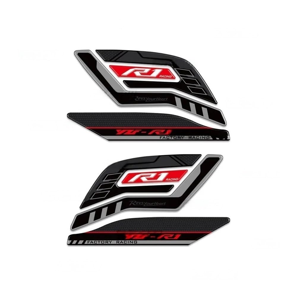 Motorbike Tank Pad Sticker Motorcycle Fuel Tank Pad Stickers Tank Protector Decals for YZF R1 R1M YZFR1 2015-2023 Tank Sticker Tank Pad Decal