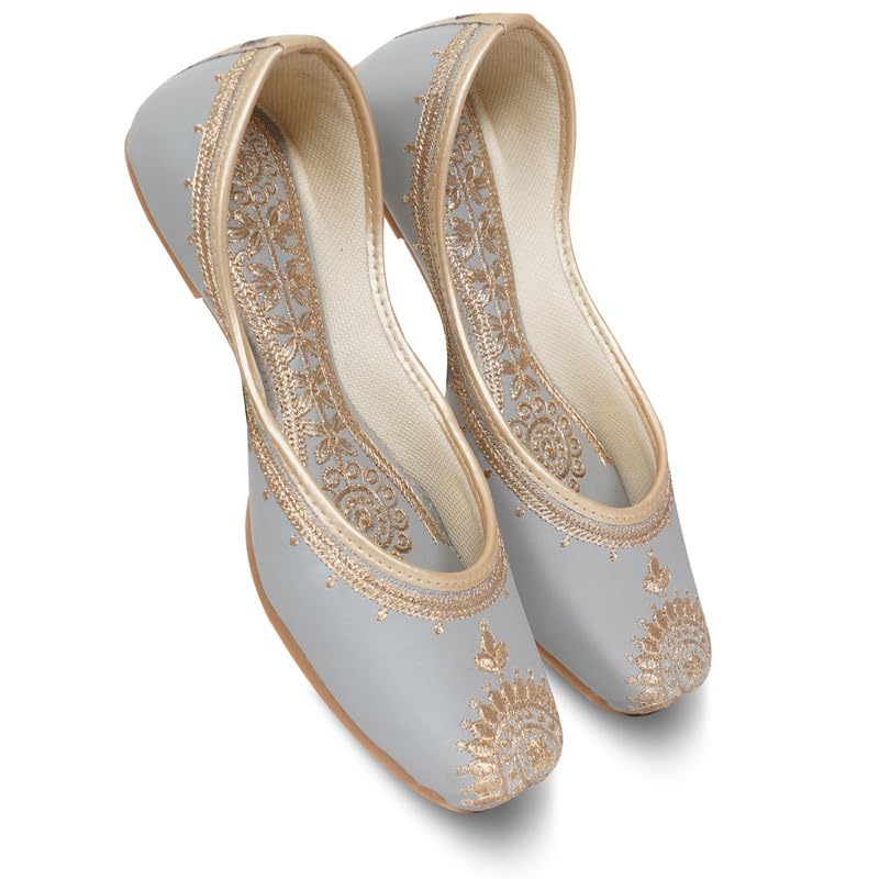 Image of DFR Women Juti | Embroidered Rajasthani Mojari Girls Shoe