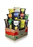 CHAZZ Chips Snackbox Party Mix - Kesselchips Probierset aus Kartoffeln, Rote Beete und Karotte, 12er Pack Chips Glutenfrei, Kartoffelchips verschiedene Geschmacksrichtungen, 8x90g und 4x75g