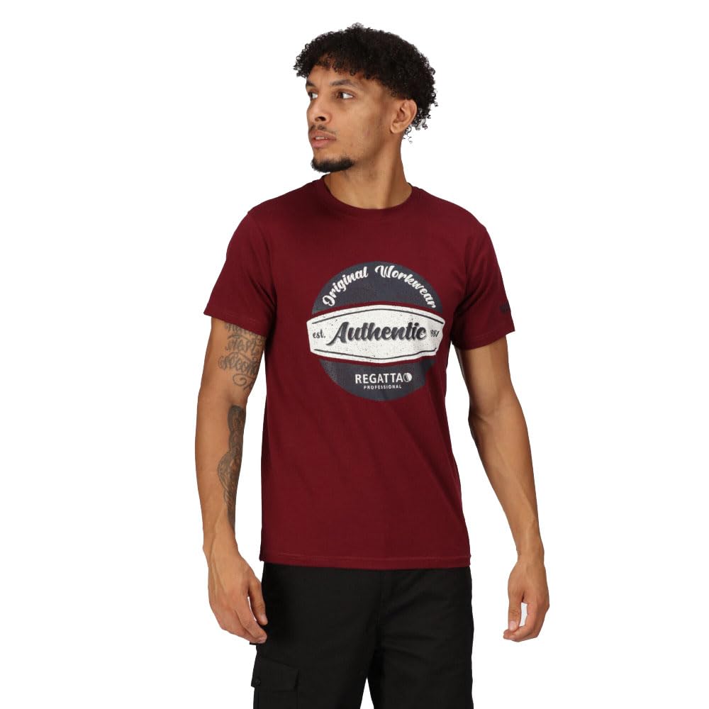 Regatta Professional Men's Original Workwear Cotton T-Shirt - Red Extra Large