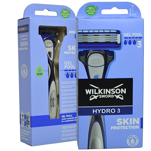 Rasierer für die Rasur Wilkinson Sword Hydro 3, kompatibel mit Hydroklingen, Pfirsich-Fuzz-Entferner
