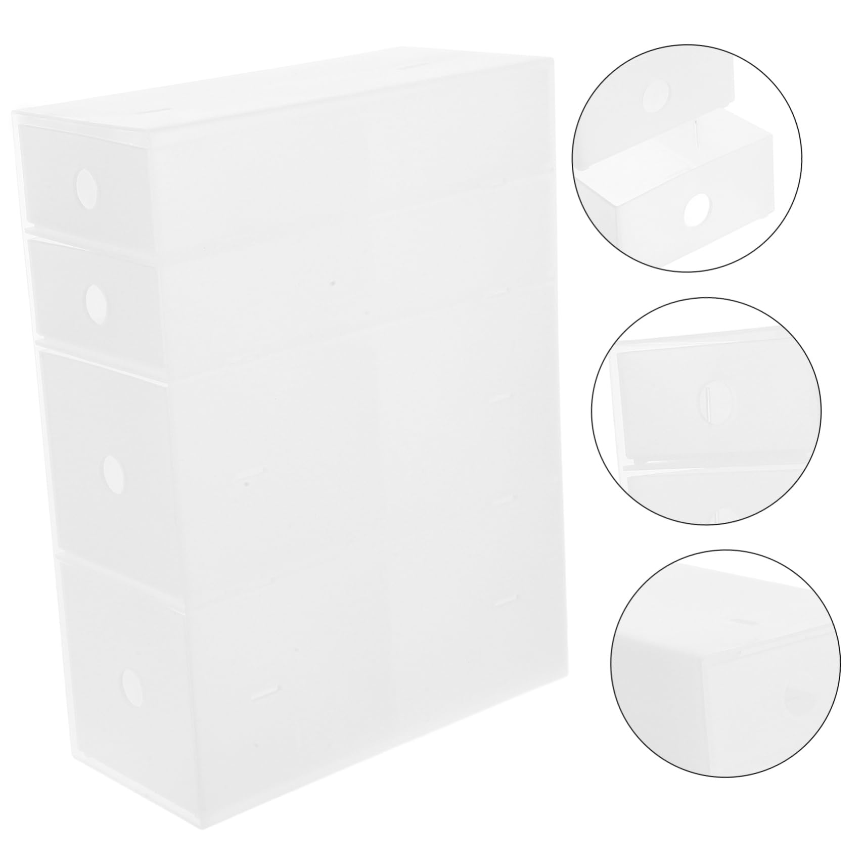 SHINEOFI Organizzatore Cassetto Pp Trasparente per Ufficio e Casa Struttura Componibile
