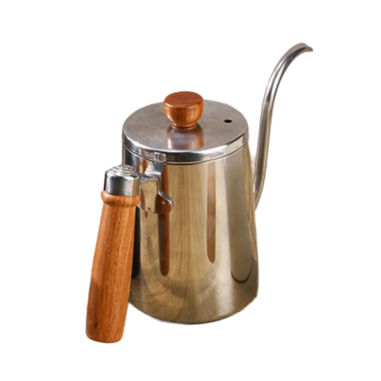 carotoe Multipurpose 304 Stainless Steels Water Kettle 600ml Large Capacity with Flows Control Spout for Coffee Enthusiasts Coffee Kettle with Gooseneck Spout