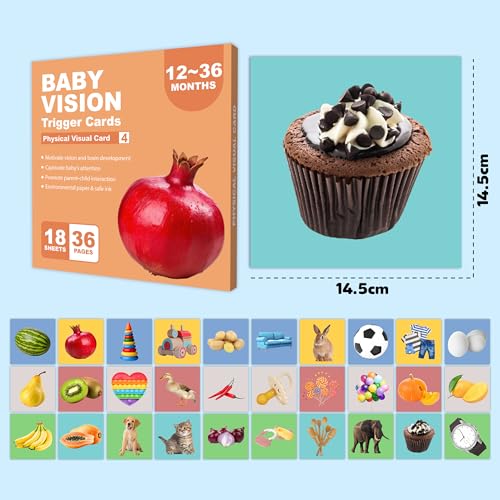 Image of Lefan New Born Baby Essentials: High Contrast Black and White Vision Flash Cards 18 Cards, 36 Pages, Ideal Toys for 6 to 12 Months, for 12-36 Month (Baby Vision Cards 12-36)
