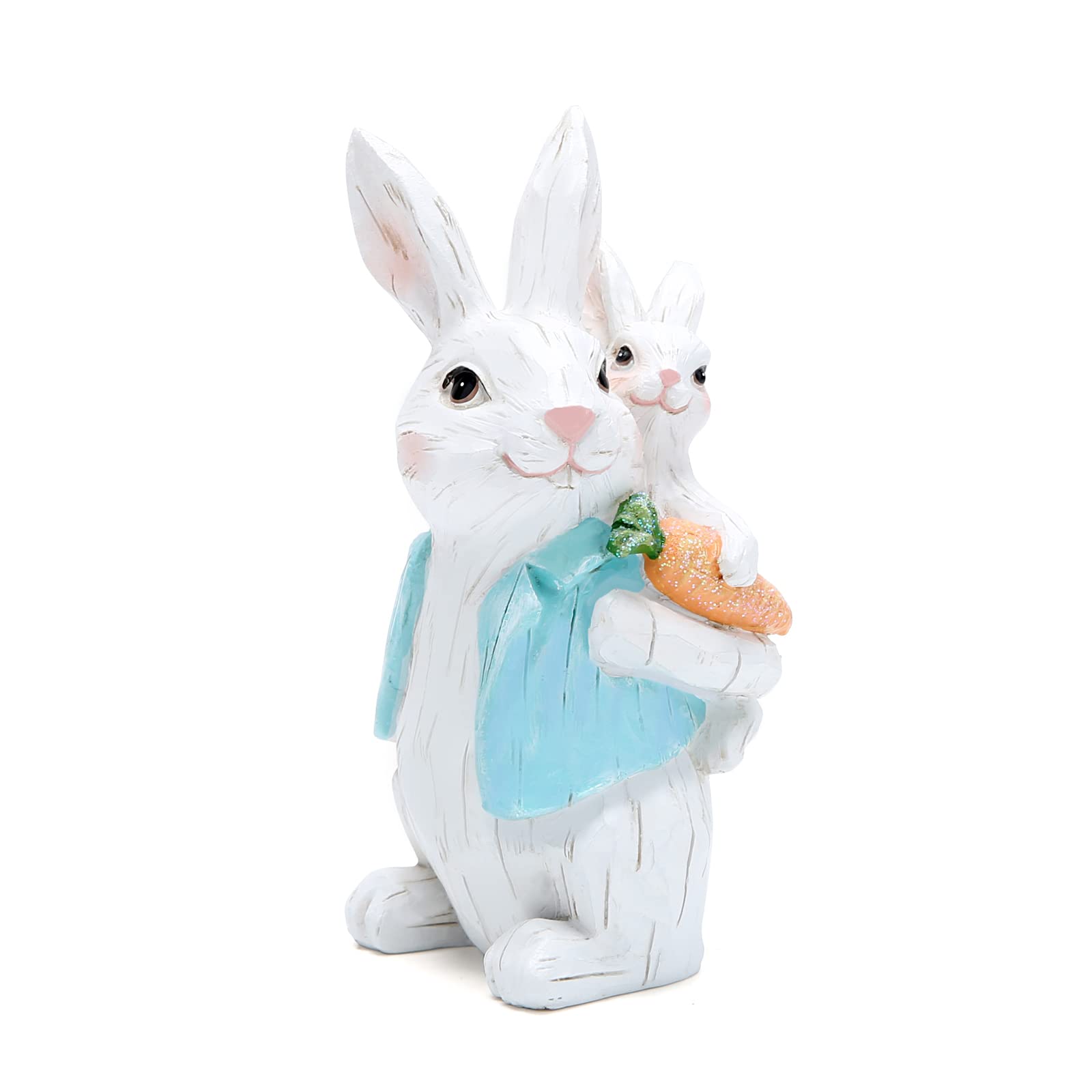 Hodao Easter Bunny Decorations Spring Easter Family Rabbit Decors Figurines Tabletopper Decorations for Party Home Holiday Cute Rabbit Easter Day Gifts Decorations (Father)