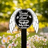Personalized Baby Memorial Plaque Stake Carried for A Moment Loved for A The Lifetime Baby Memorial Gift Sympathy Gifts For Loss Of Baby Miscarriage Grave Marker Baby Grave Decorations For Cemetery
