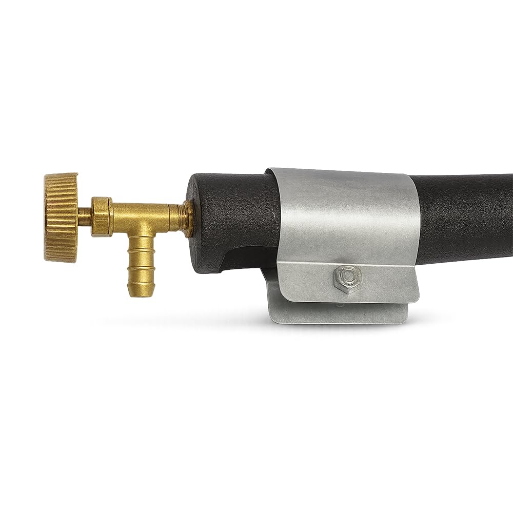 Fornellone a Gas 4 piedi 30x30 cm, bruciatore in ghisa, acciaio verniciato nero, GPL per bombola, Butano - Propano, Altezza 15 cm