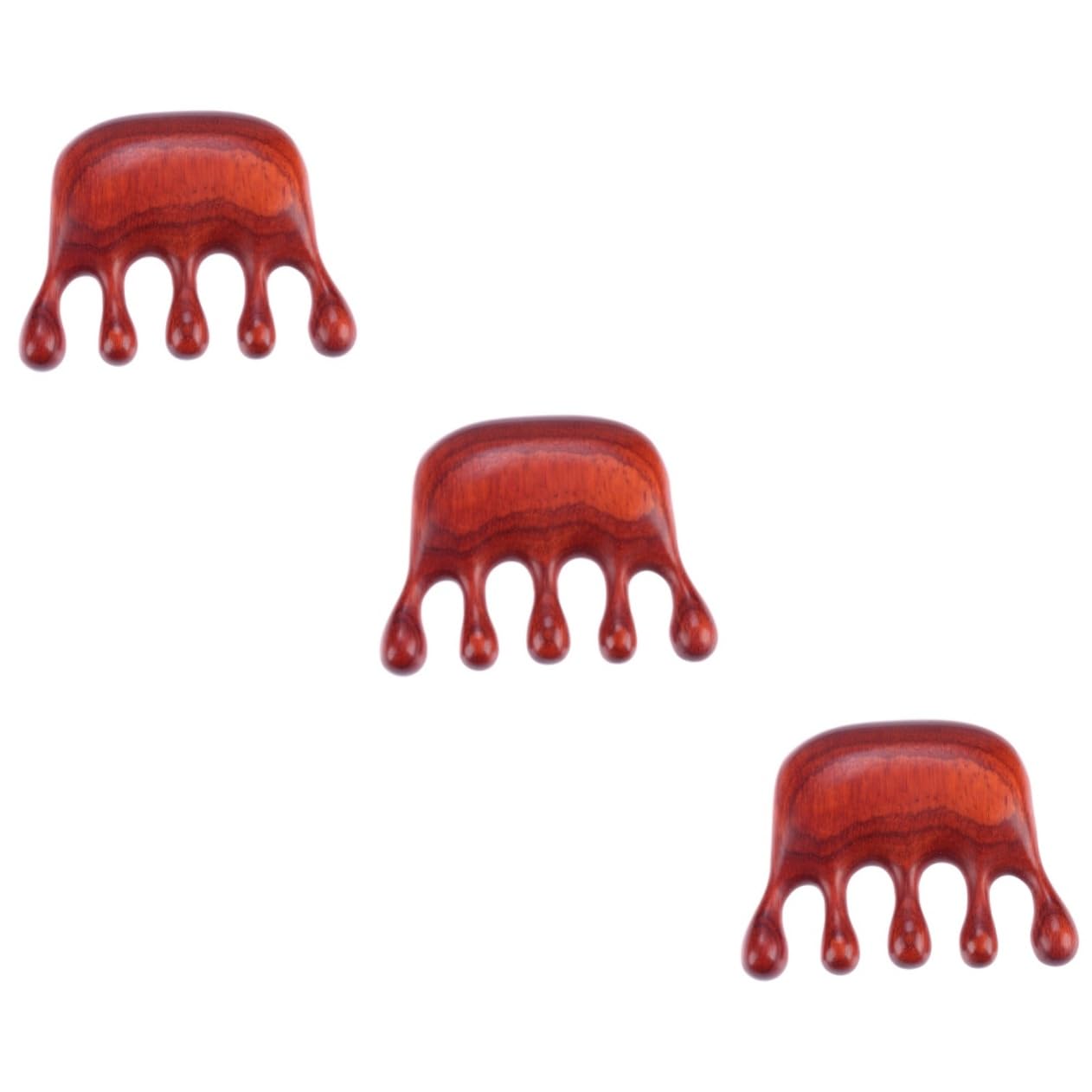 3pezzi Pettine Massaggiatore Legno Per Capelluto Strumento Manuale Per Rilassamento e Del Massaggio Antistress Per Testa e Corpo Design Ergonomico e Portatile