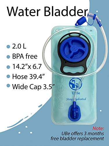 Hydration Backpack Pack with 2l Water Bladder - Camelback for Kids Men & Women - Running Hiking Cycling
