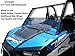 Polaris RZR XP 1000 Half Windshield - 1/4" Thick, Black Clamps, Side Wings, Fits 2 Door and 4 Door