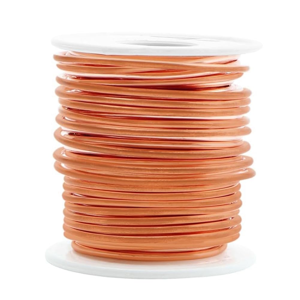 Jkjhbhged Copper Wire, 99.9% Soft Pure Bare Copper Wire for Gardening, Electroculture,16 Gauge/ 1.3 mm Diameter, 127 Feet,1 Pound Easy to Use