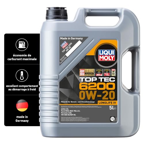 LIQUI MOLY Top Tec 6200 0W-20 résout les démarrages difficiles en 5 L